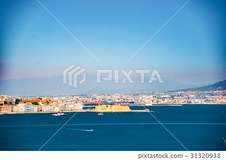 Naples bay scenic view, Italy. Naples bay scenic view, Italy. 31320938