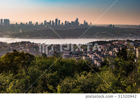 Panorama of Istanbul and Bosphorus bridge Panorama of Istanbul and Bosphorus bridge 31320942
