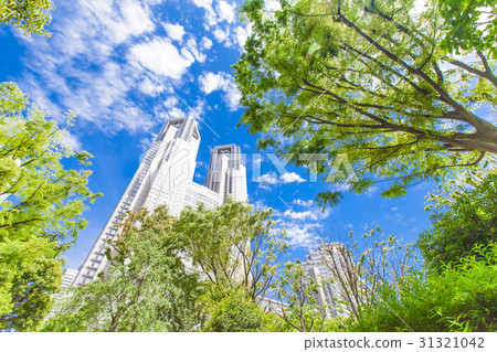 High-rise building in the office area and green 31321042
