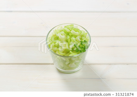chopped celery stems chopped celery stems 31321874