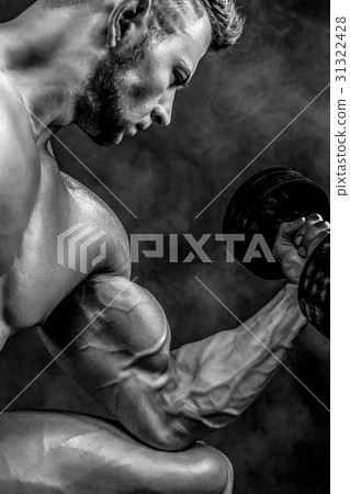 Closeup of a handsome power athletic man 31322428