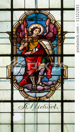 St Michael - stained glass window St Michael - stained glass window 31322891