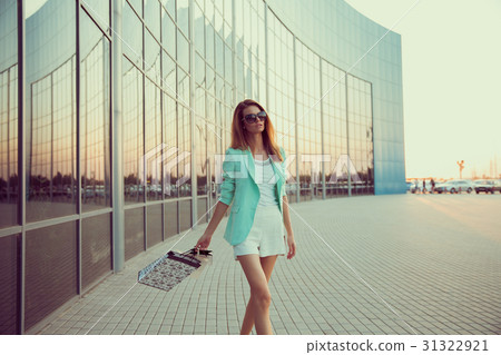 Beautiful stylish young fashion girl in elegant 31322921