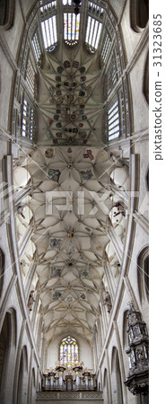 Pointed vault ceiling of Saint Barbara church Pointed vault ceiling of Saint Barbara church 31323685