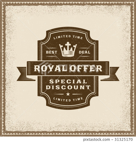 Vintage Royal Offer Label 31325170