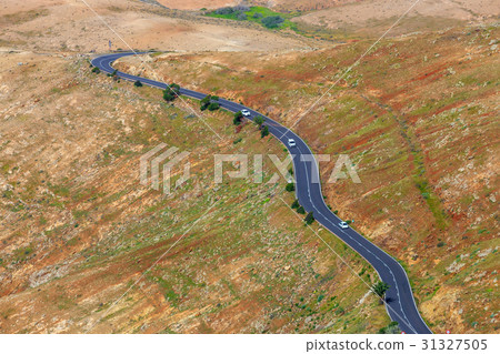 Road in the mountains of Betancuria, Fuerteventura 31327505
