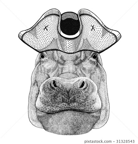 Hippo, Hippopotamus, behemoth, river-horse wearing 31328543