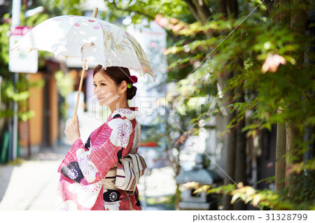 A woman in a yukata A woman in a yukata 31328799