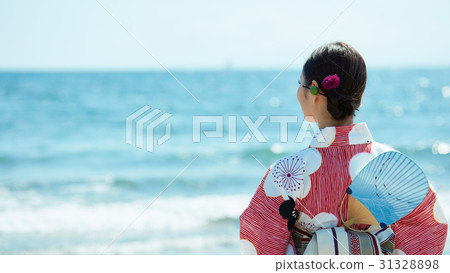 海浴衣的女人 海浴衣的女人 31328898