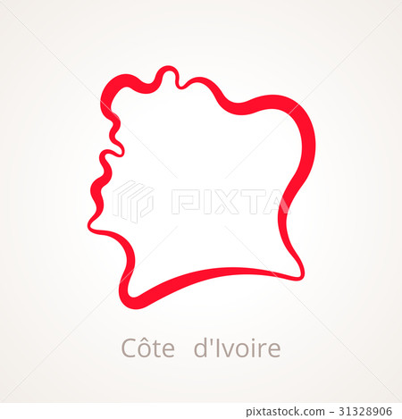 Cote d'Ivoire - Outline Map Cote d'Ivoire - Outline Map 31328906