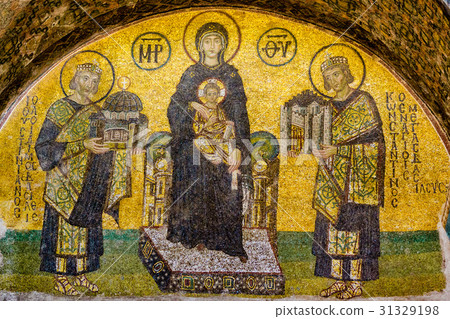 Mosaic in Hagia sofia, Istabul 31329198