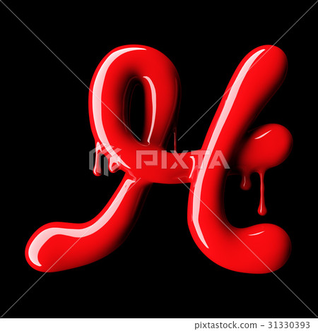 Glossy red letter H uppercase. 3D rendering Glossy red letter H uppercase. 3D rendering 31330393