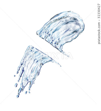blue water splash isolated on white background blue water splash isolated on white background 31330427