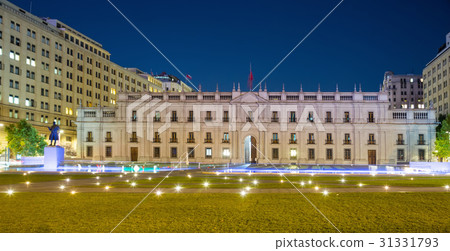 Evening view of Palace La Moneda. Santiago, Chile Evening view of Palace La Moneda. Santiago, Chile 31331793