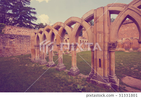 cloister of San Juan de Duero Monastery in Soria. 31331801