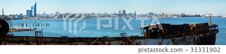 View of Montevideo city in port area View of Montevideo city in port area 31331902
