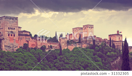 view of Alcazaba at Alhambra. Granada view of Alcazaba at Alhambra. Granada 31332305