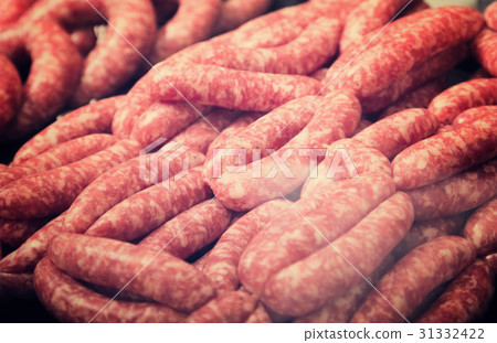 counter with assort of sausage 31332422