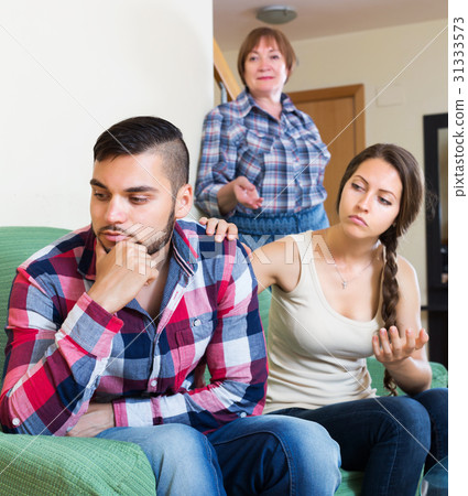 Mother having conflict with children Mother having conflict with children 31333573