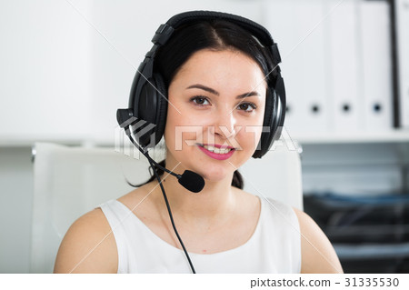 Woman working in call-center Woman working in call-center 31335530