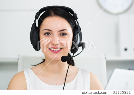 Woman working in call-center Woman working in call-center 31335531