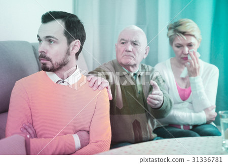 Grandfather teaches grandson Grandfather teaches grandson 31336781