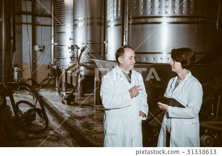 Man and woman check of equipment Man and woman check of equipment 31338613