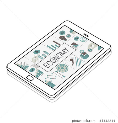 Illustration of financial business chart investment on digital tablet Illustration of financial business chart investment on digital tablet 31338844