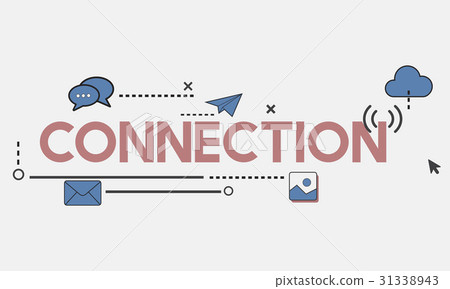 Technology social media connection icons 31338943