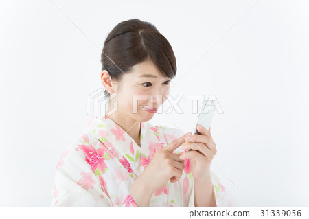 浴衣女人（智能手機） 31339056
