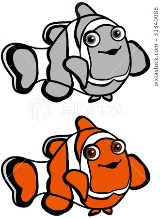 熱帶魚小丑anemonefish 1顏色＆單色 31340088