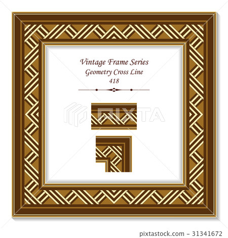 3D frame of Aboriginal Brown Geometry Cross Line 3D frame of Aboriginal Brown Geometry Cross Line 31341672