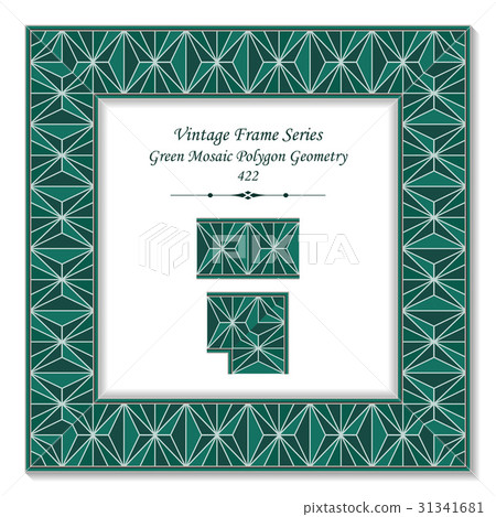 3D frame of Green Mosaic Polygon Geometry Cross 3D frame of Green Mosaic Polygon Geometry Cross 31341681