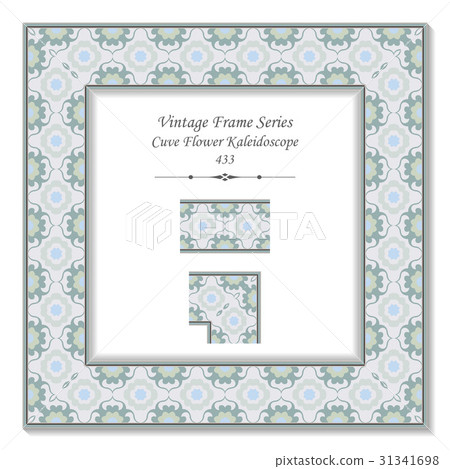 Vintage 3D frame of Cuve Flower Kaleidoscope 31341698
