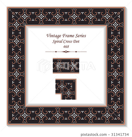 Vintage 3D frame of Spiral Cross Dot Line Vintage 3D frame of Spiral Cross Dot Line 31341734