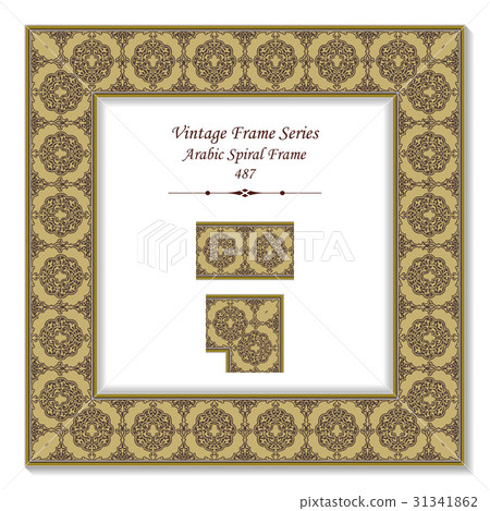 Vintage 3D frame of Arabic Spiral Frame 31341862