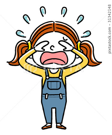 Girls: Sad, tears, crying - Stock Illustration [31342148] - PIXTA