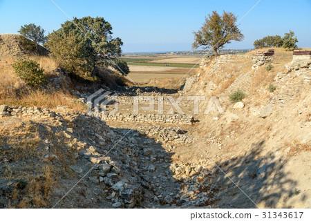 The Schliemann Trench in ancient city Troy. Turkey 31343617