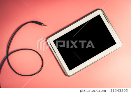 Blank tablet screen mock for Music application Blank tablet screen mock for Music application 31345295