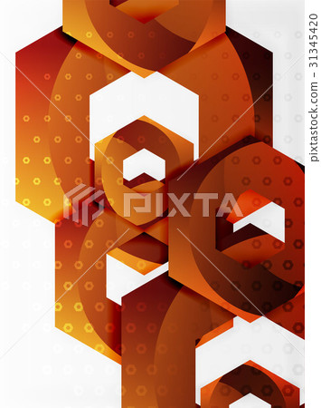 Vector 3d hexagon background 31345420