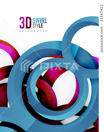 Vector 3d rings design background 31345422