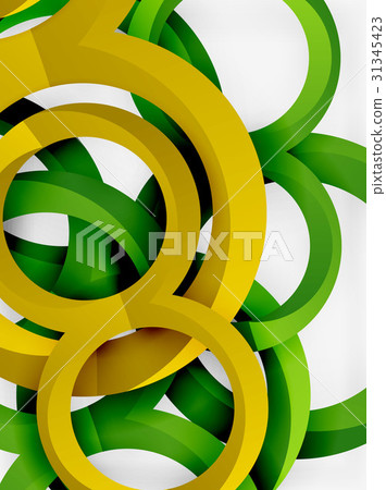 Vector 3d rings design background 31345423
