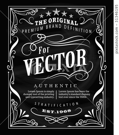 Antique label poster vintage frame blackboard Antique label poster vintage frame blackboard 31346195