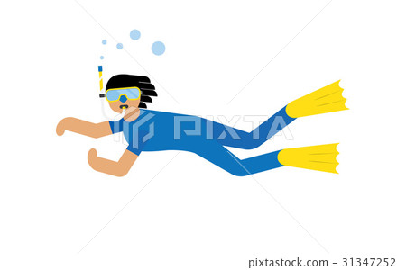 Scuba diver isolated Scuba diver isolated 31347252