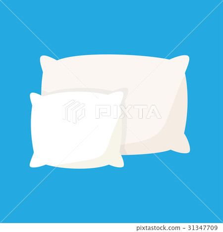 White pillow, cushion vector illustration 31347709