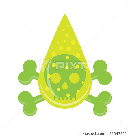 Vector sign. Drop skull. Poison symbol. Vector sign. Drop skull. Poison symbol. 31347831