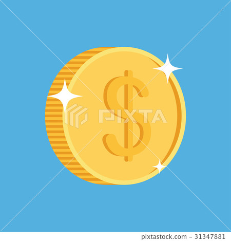 Gold Coin Icon With Dollar Symbol 插圖素材 31347881 Pixta圖庫