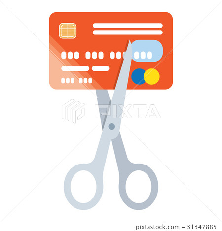 Scissors cut credit card icon 31347885
