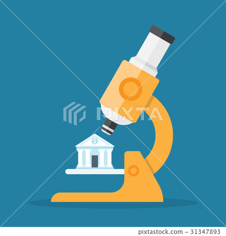 Bank under a microscope Bank under a microscope 31347893