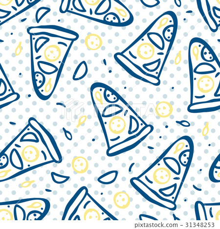 Seamless pattern with pizza 31348253